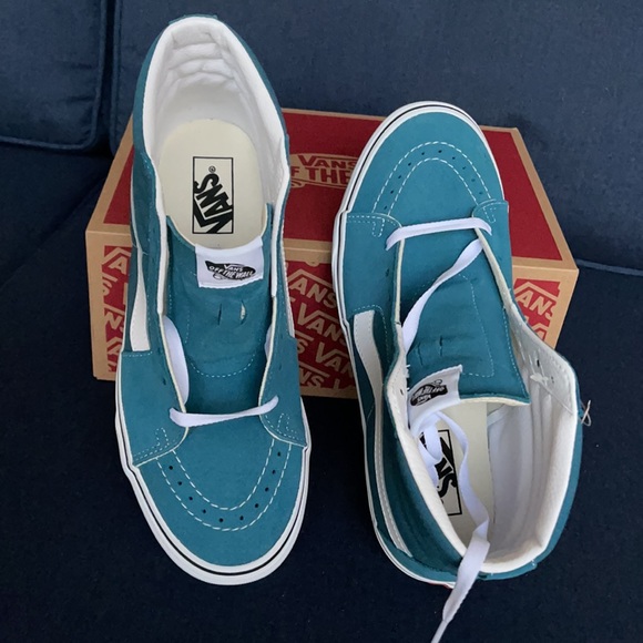 Vans Sk8-Hi Blue Coral/True White MENS - Picture 14 of 16